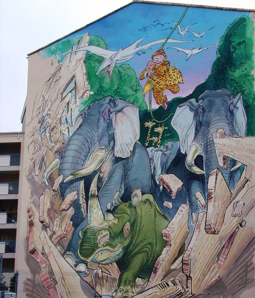 Fresque murale à Angoulême en France