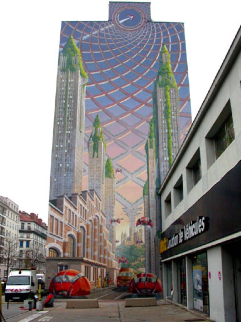 Fresque murale la fresque Lumière à Lyon en France