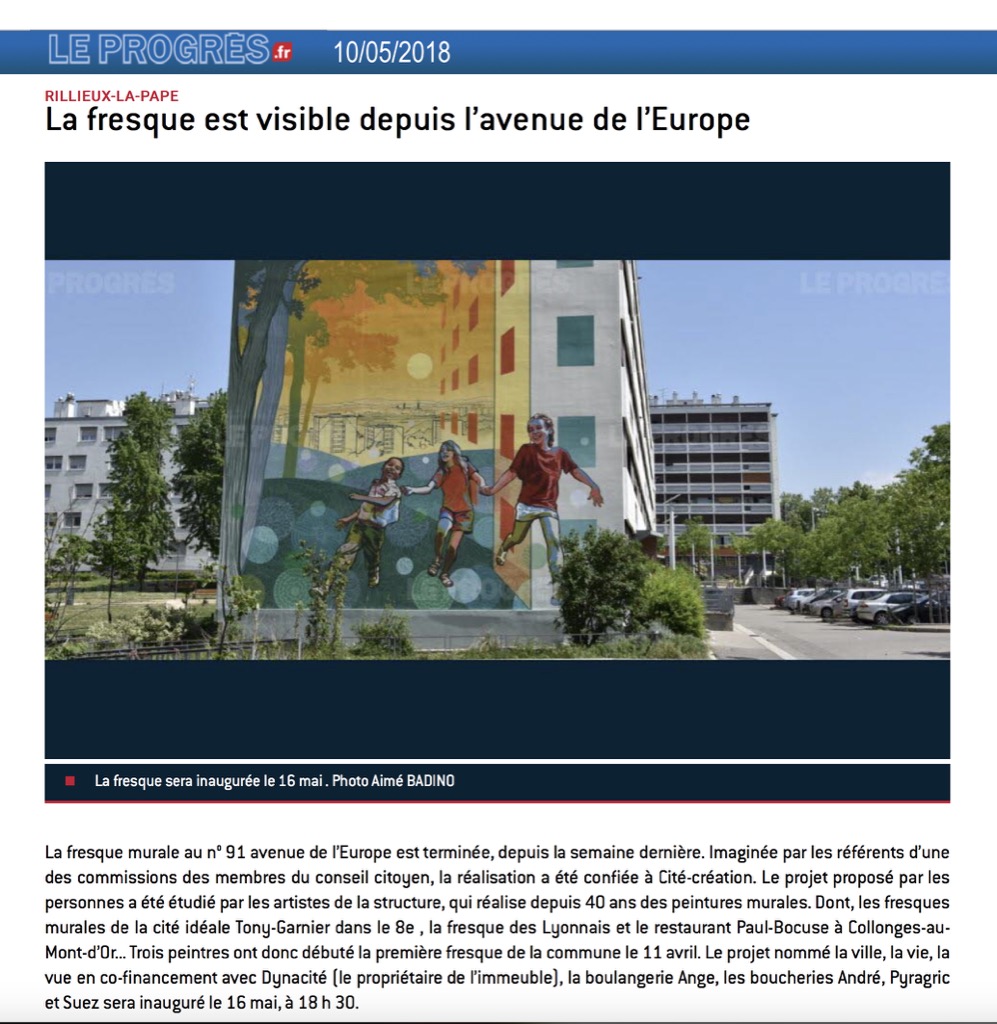 Fresque murale Rillieux est visible - Le Progres