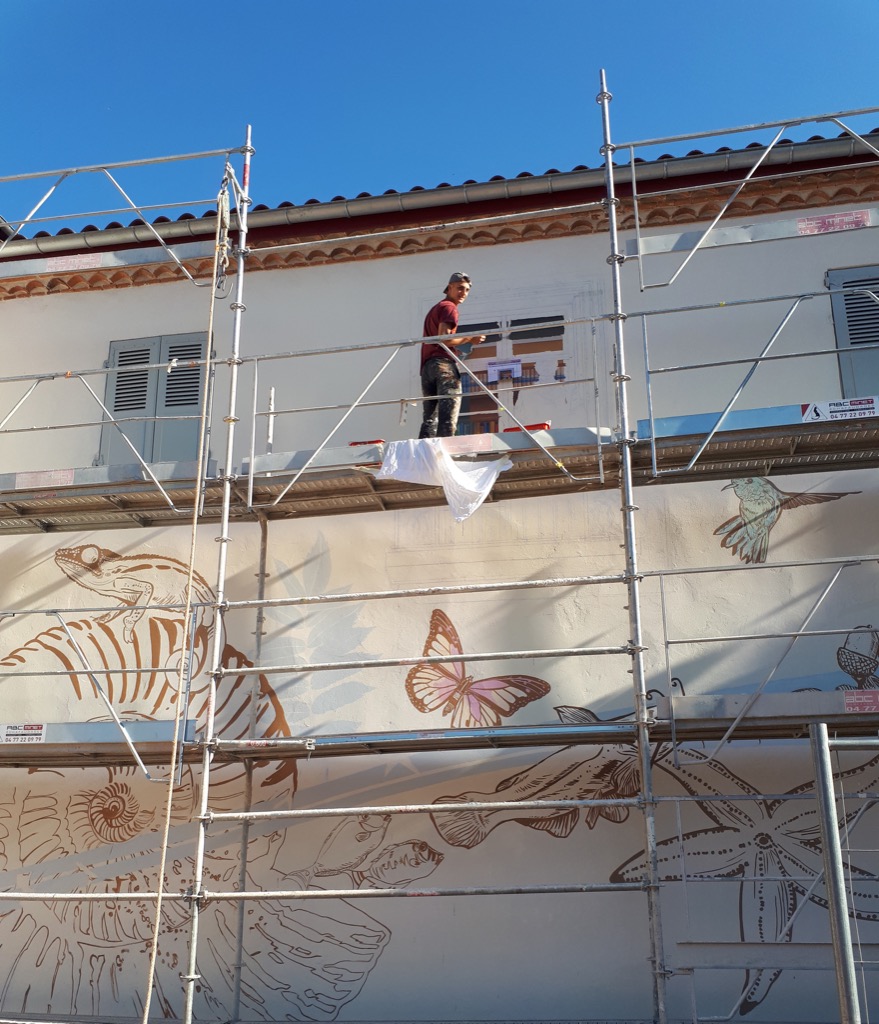 La fresque murale du Jardin d’Allard - 13 Bd de la Préfecture - Montbrison - France