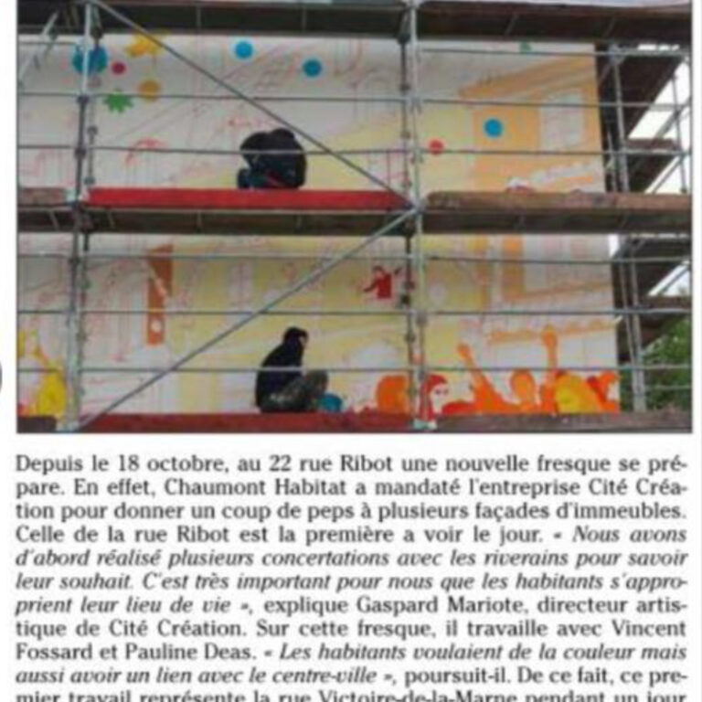 Une nouvelle fresque rue Ribot - Chaumont